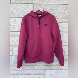 AE American Eagle Embroidered Logo Fleece Pullover Hoodie Men's Size M Maroon